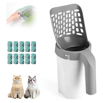 Pala Arenero Para Gatos + Kit de Bolsas