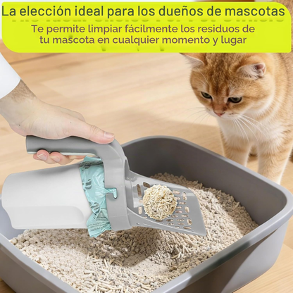 Pala Arenero Para Gatos + Kit de Bolsas